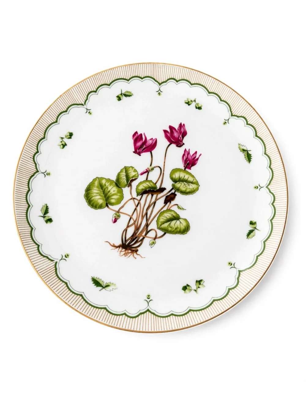 Victorian Garden Pedestal Cake Stand Floral Porcelain Footed Serving Plate